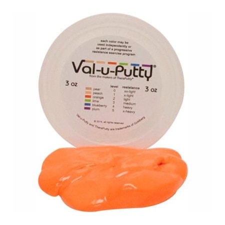 Fabrication Enterprises Val-u-Putty Exercise Putty, Orange, Soft, 3 Ounce 735143